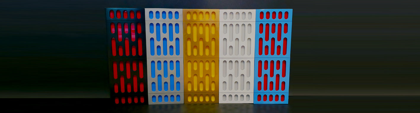 Coloured Pill Light Walls - 1/6 Scale