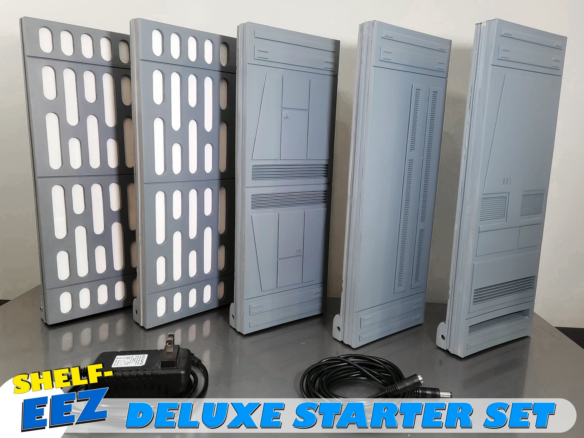 1/6 Scale 'Shelf-EEZ' 5 Panel Deluxe Starter Set - 2 Lit, 3 Standard Panels