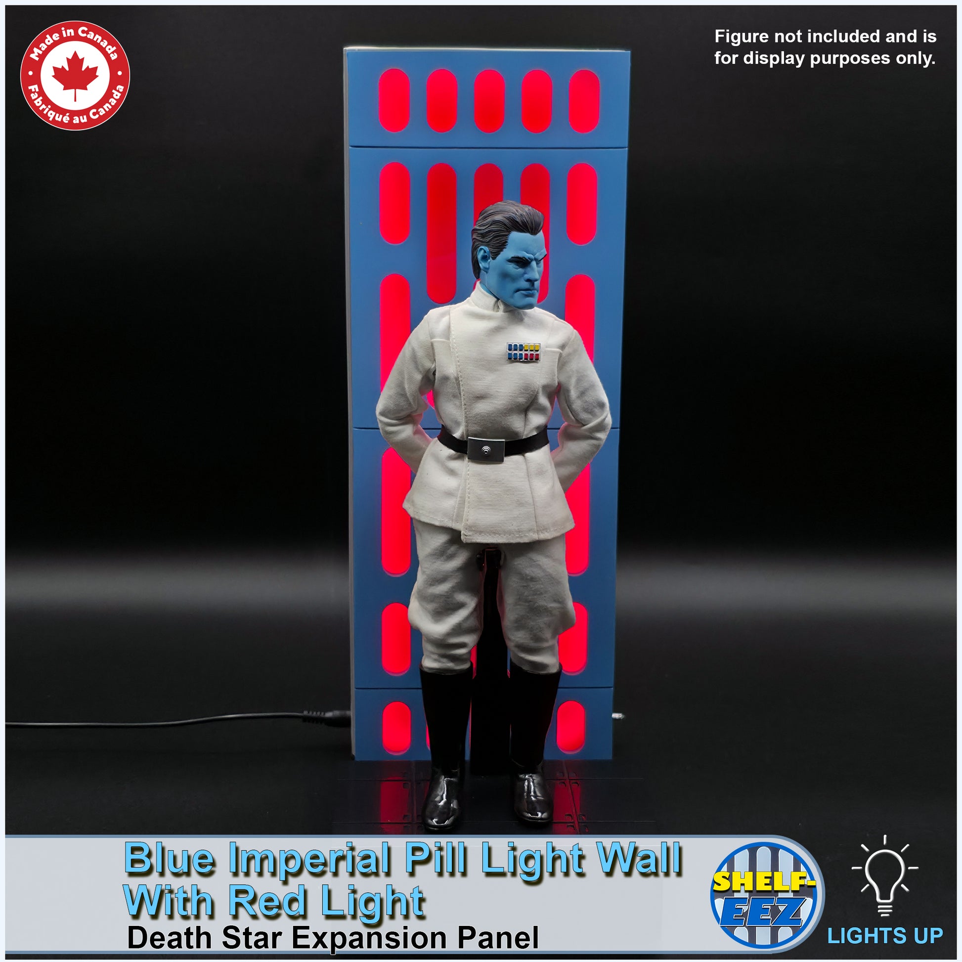 Blue and Red Death Star Wall Pill Light Wall Panel