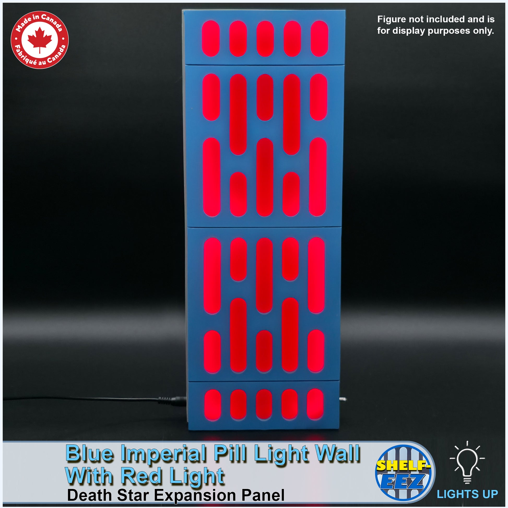 Blue and Red Death Star Wall Pill Light Wall Panel