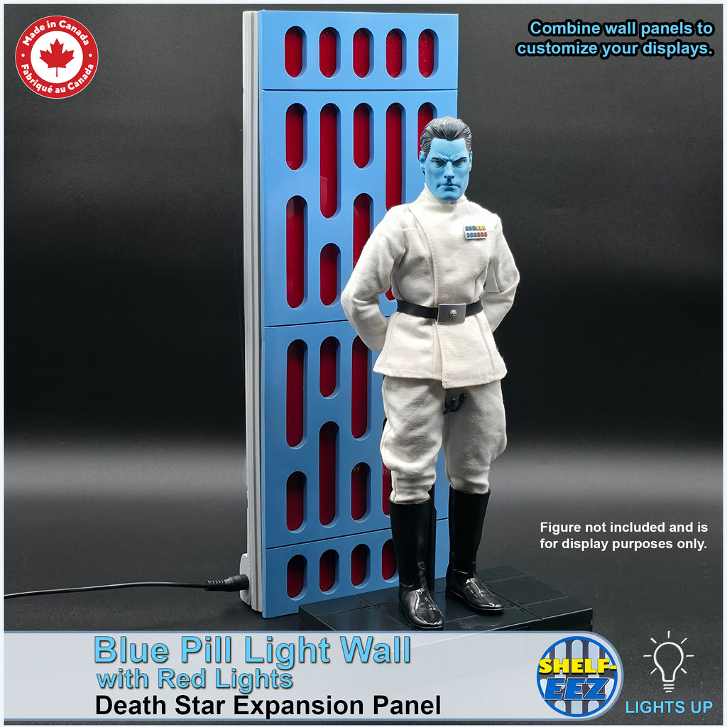 Blue and Red Death Star Wall Pill Light Wall Panel