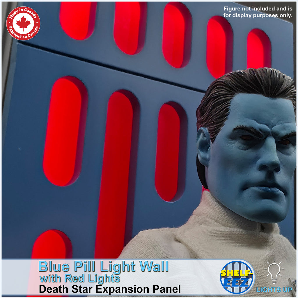 Blue and Red Death Star Wall Pill Light Wall Panel