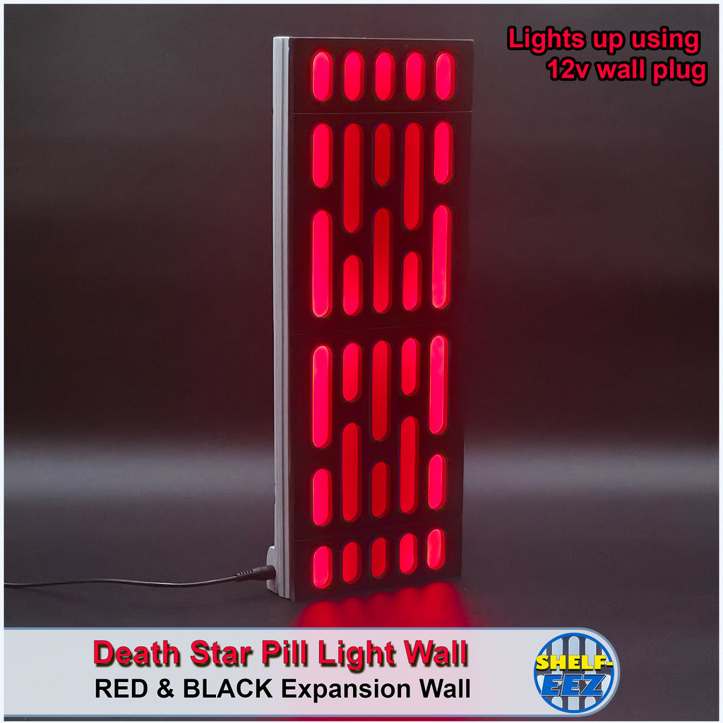 Black and Red Death Star Wall Pill Light Wall Panel