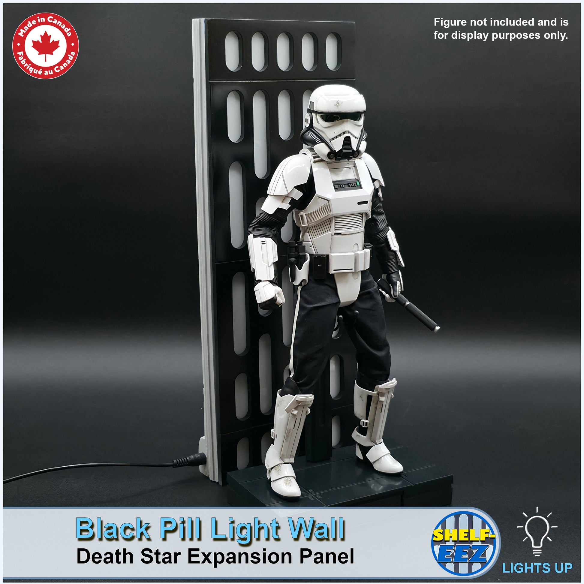 Black and White Death Star Wall Pill Light Wall Panel
