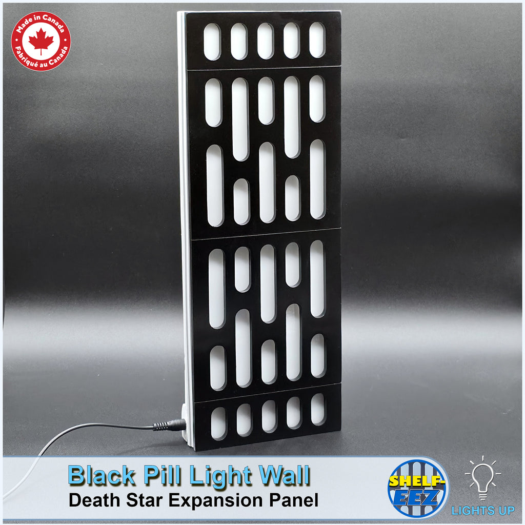 Black and White Death Star Wall Pill Light Wall Panel