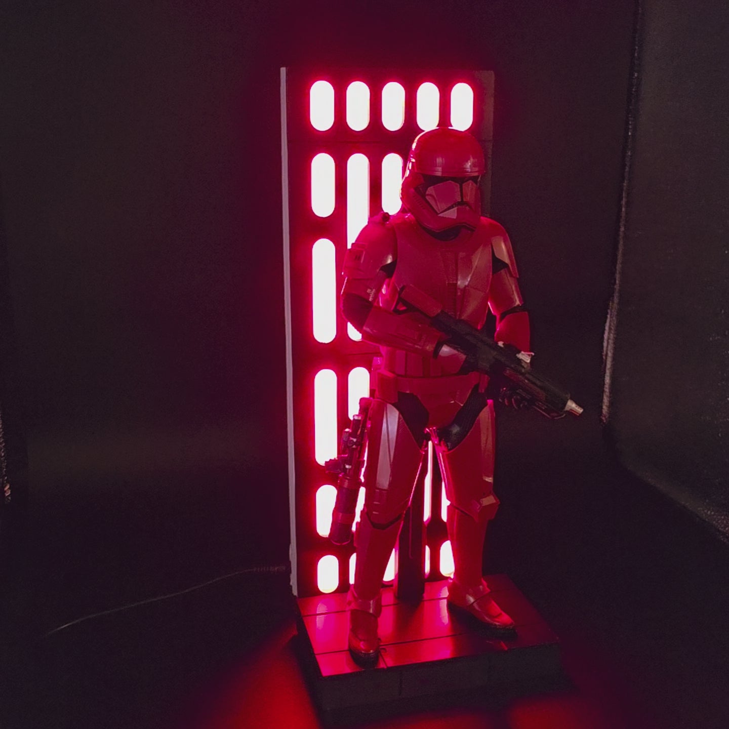 Black and Red Death Star Wall Pill Light Wall Panel
