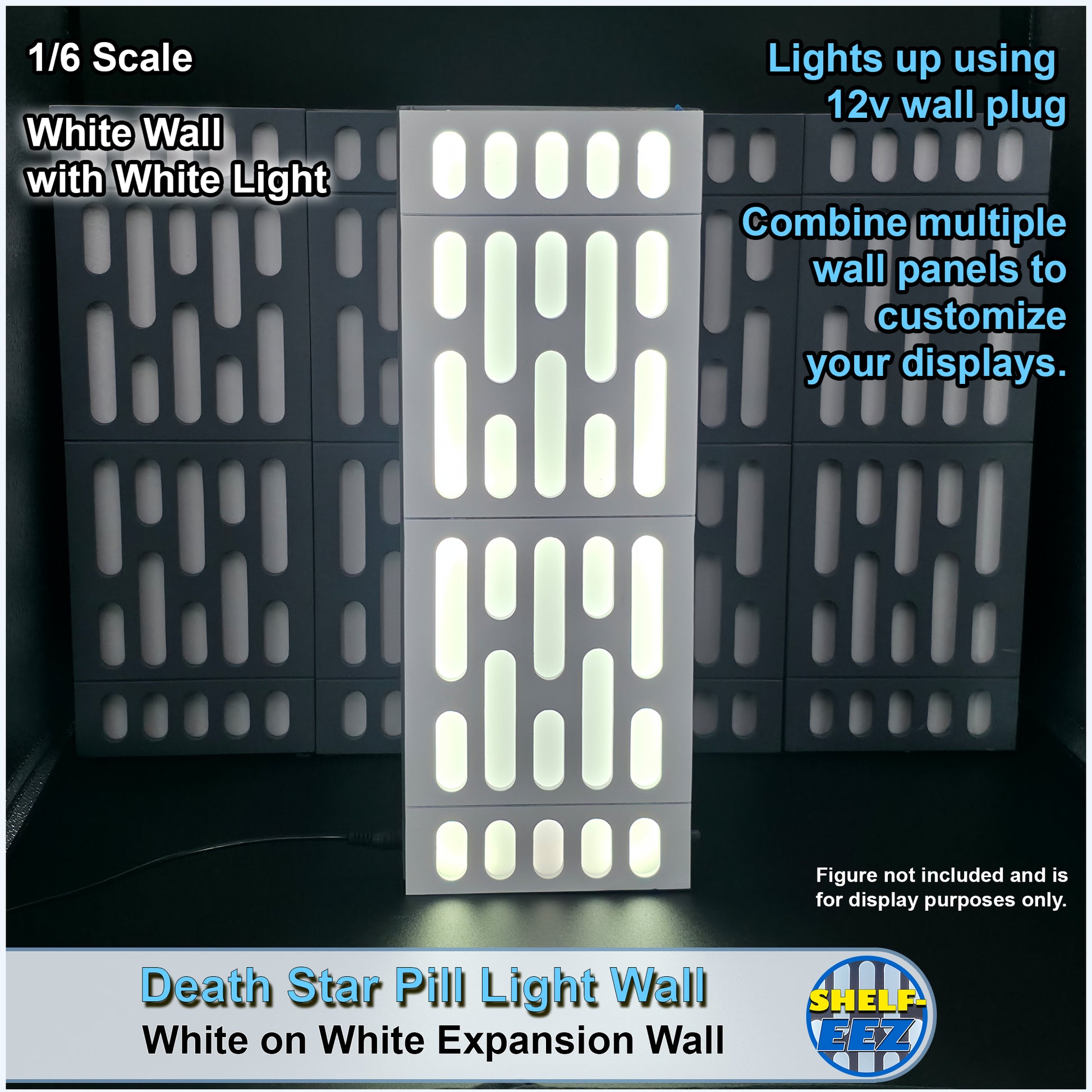 White on White Death Star Wall Pill Light Wall Panel