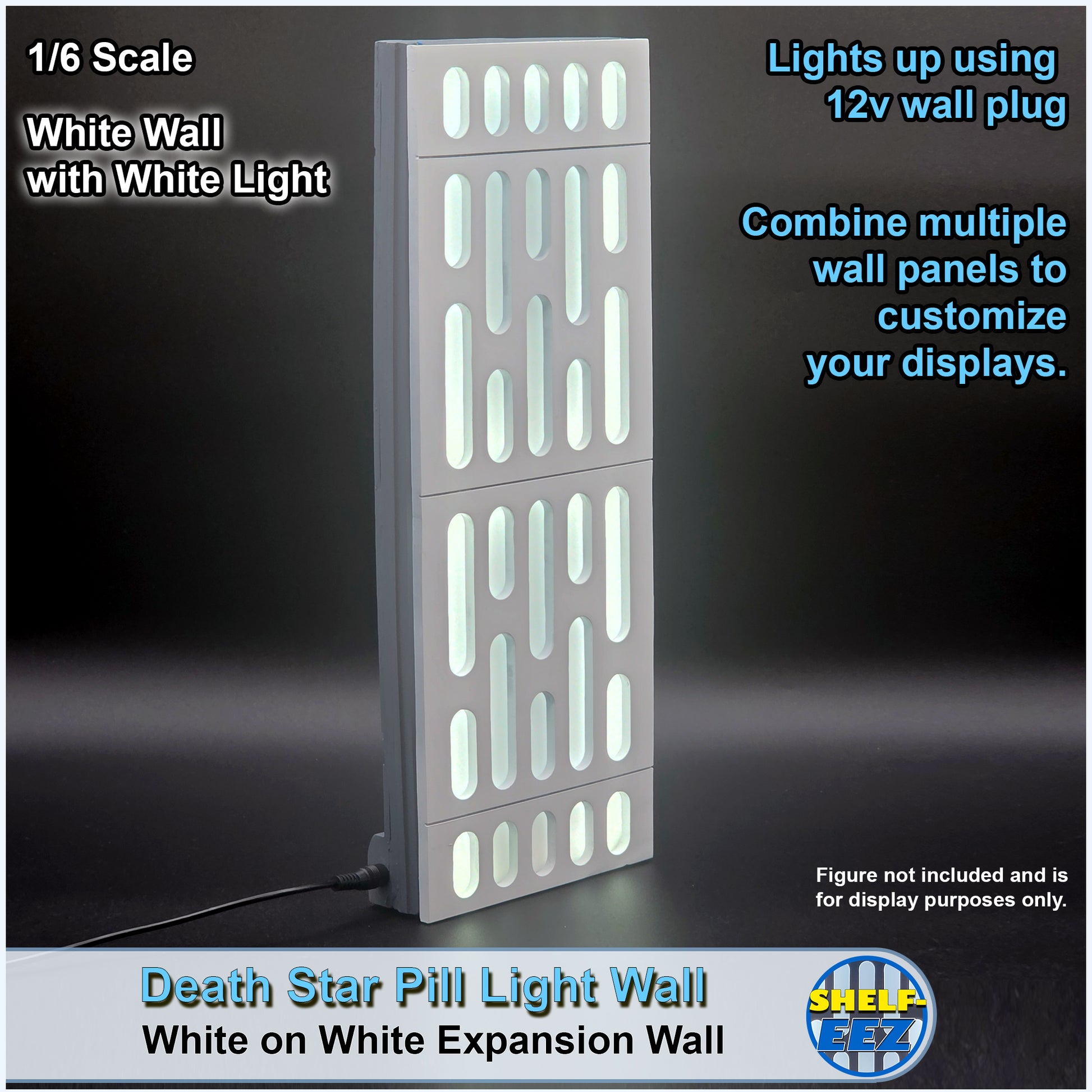 White on White Death Star Wall Pill Light Wall Panel
