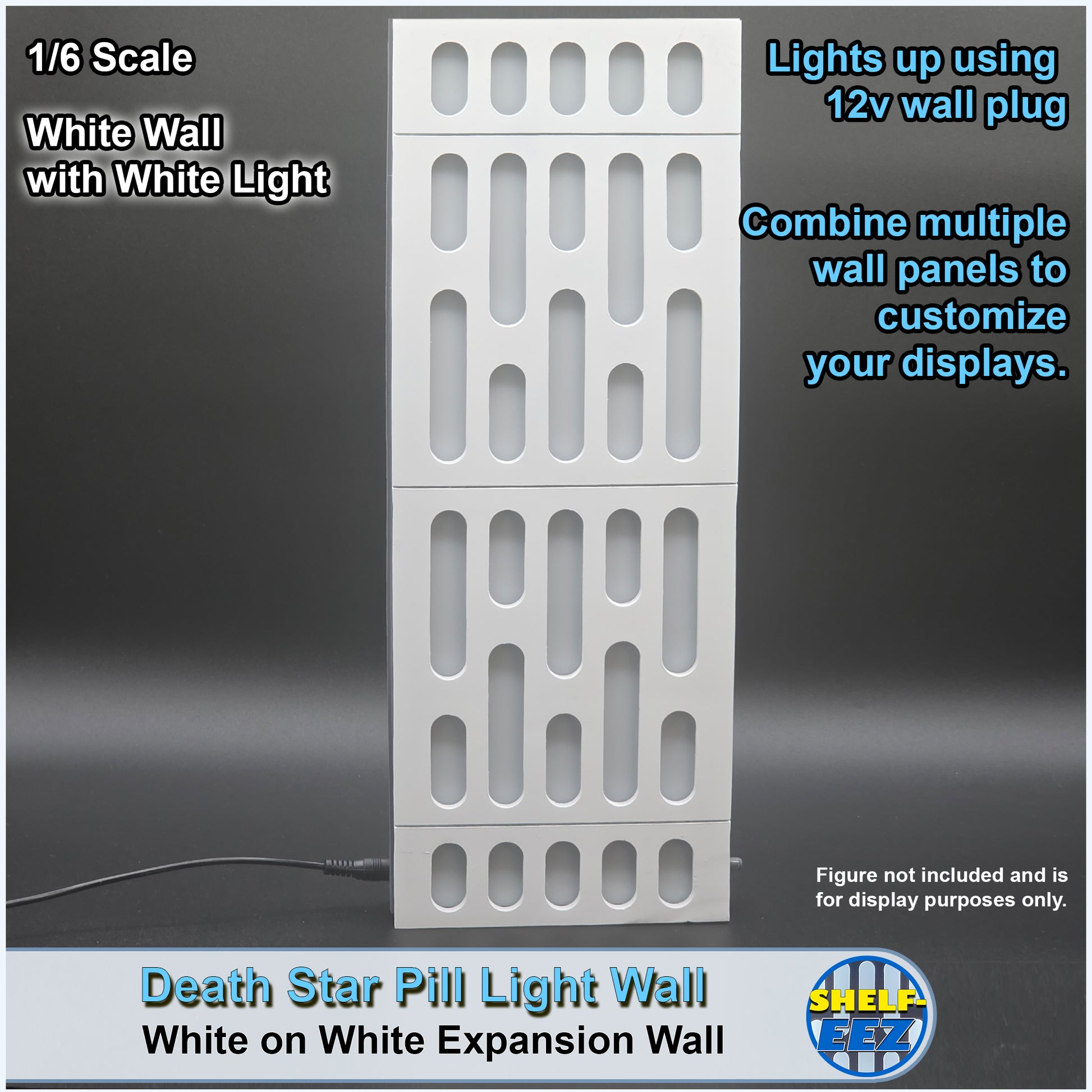 White on White Death Star Wall Pill Light Wall Panel