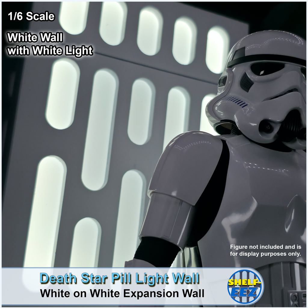 White on White Death Star Wall Pill Light Wall Panel